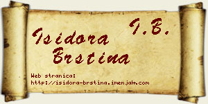 Isidora Brstina vizit kartica